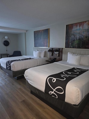 Room, 2 Queen Beds, Non Smoking | Premium bedding, pillowtop beds, desk, laptop workspace