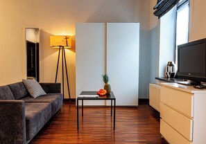 Studio, Balcony | Living area | LCD TV