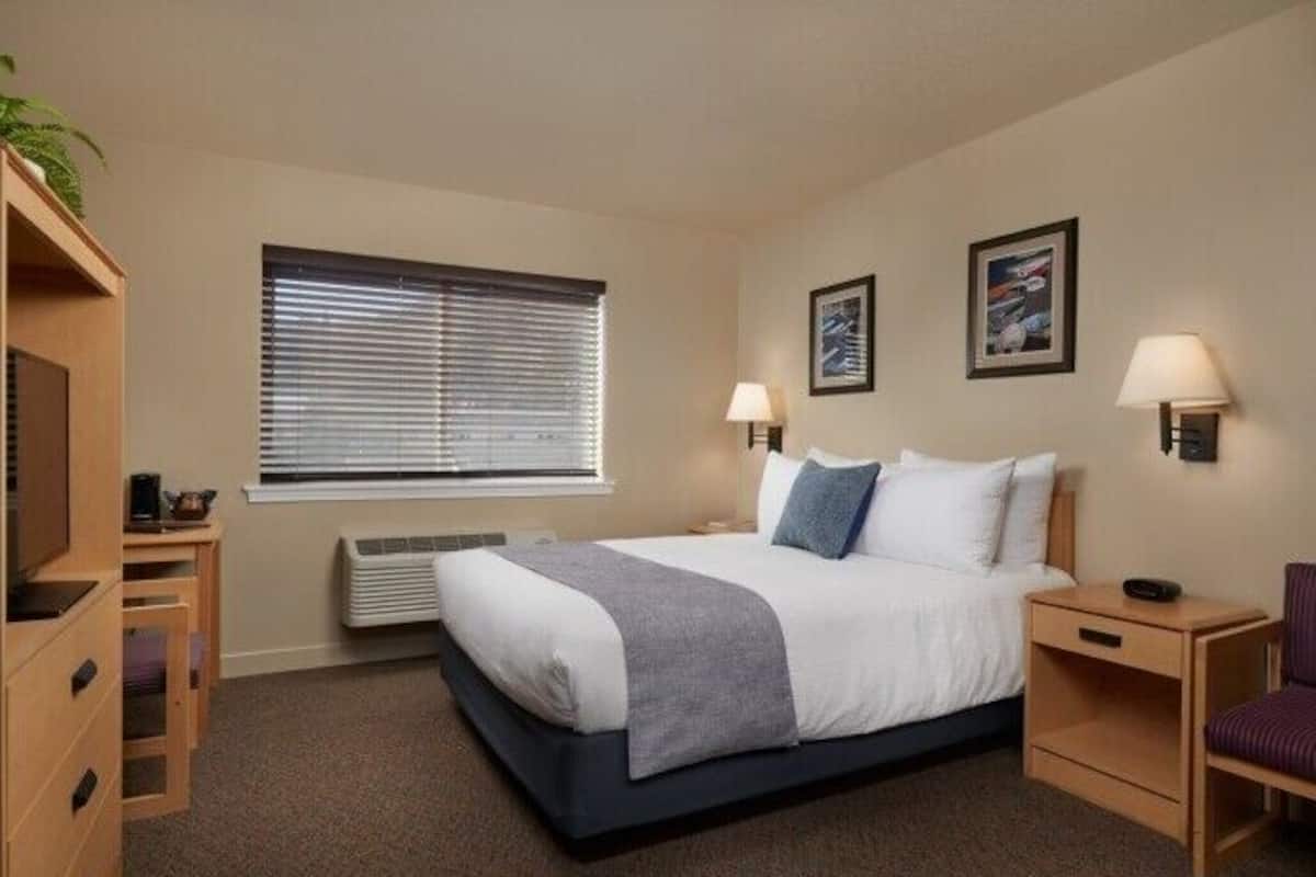 精選開放式客房, 1 張加大雙人床 | 高級寢具、舒適加層、書桌、遮光布/窗簾