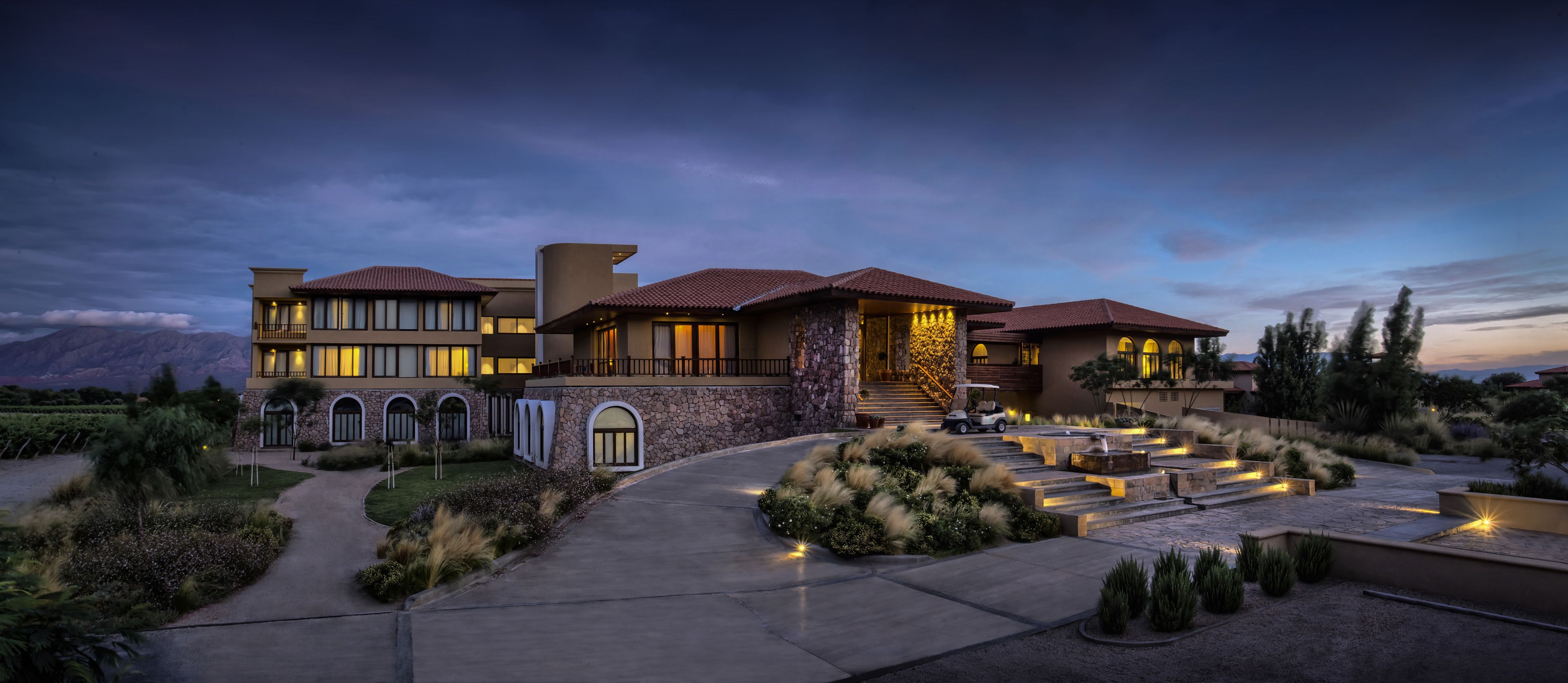 front of property – evening/night