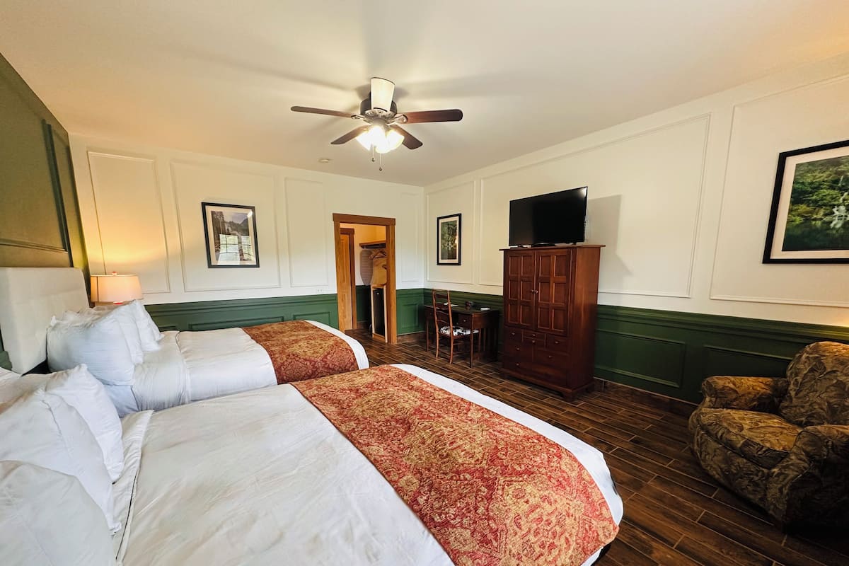 Standard Room, 2 Queen Beds, Non Smoking, Mountain View (09) | Iron/ironing board, high-speed internet, bed sheets