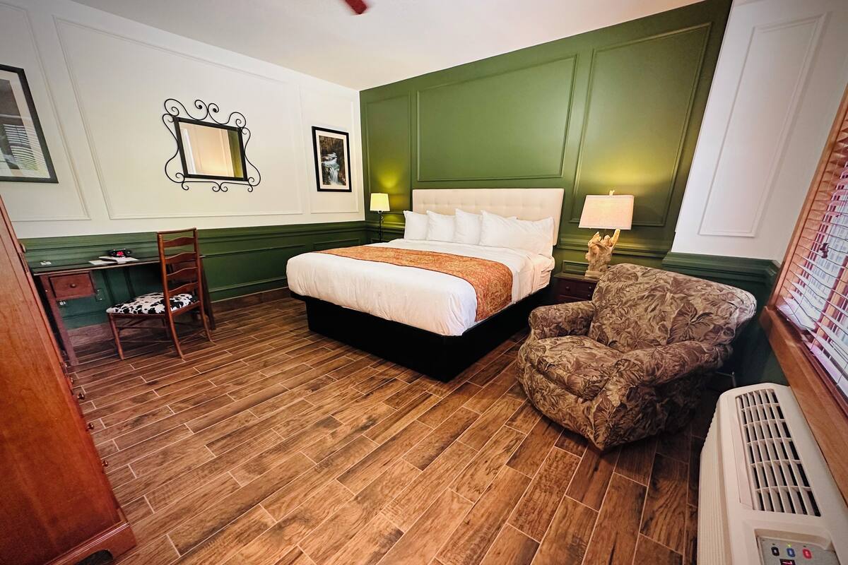 Standard Room, 1 King Bed, Non Smoking, Pool View (04) | Iron/ironing board, high-speed internet, bed sheets