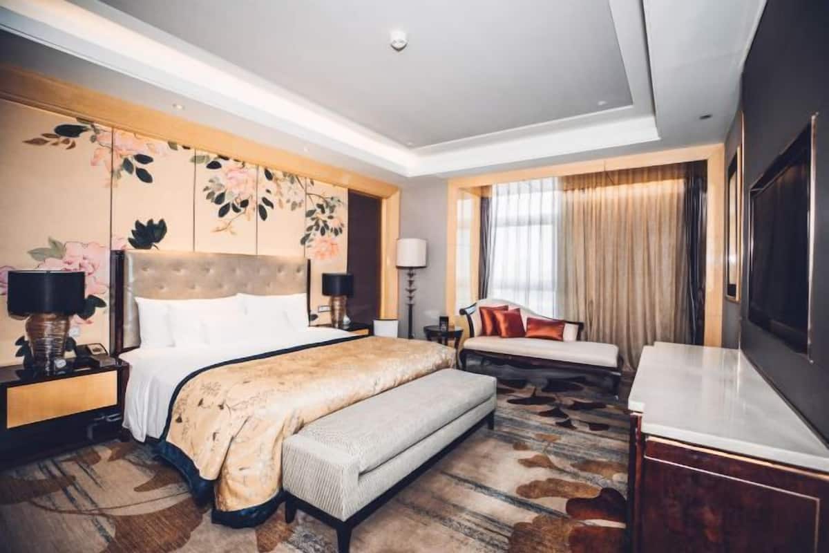 1 slaapkamer, luxe beddengoed, een minibar, een kluis op de kamer