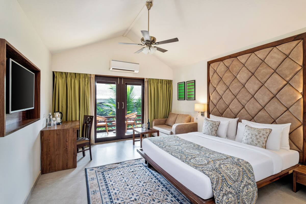Coco Wood Cottage with Balcony | Frigobar, cofres nos quartos, Wi-Fi de cortesia, roupa de cama