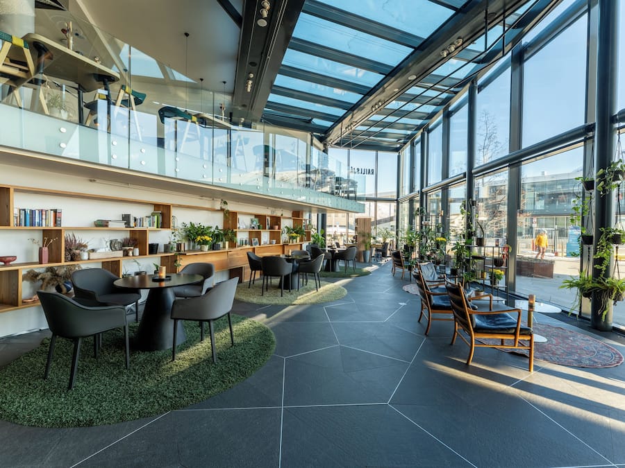 Sittområde i lobbyn