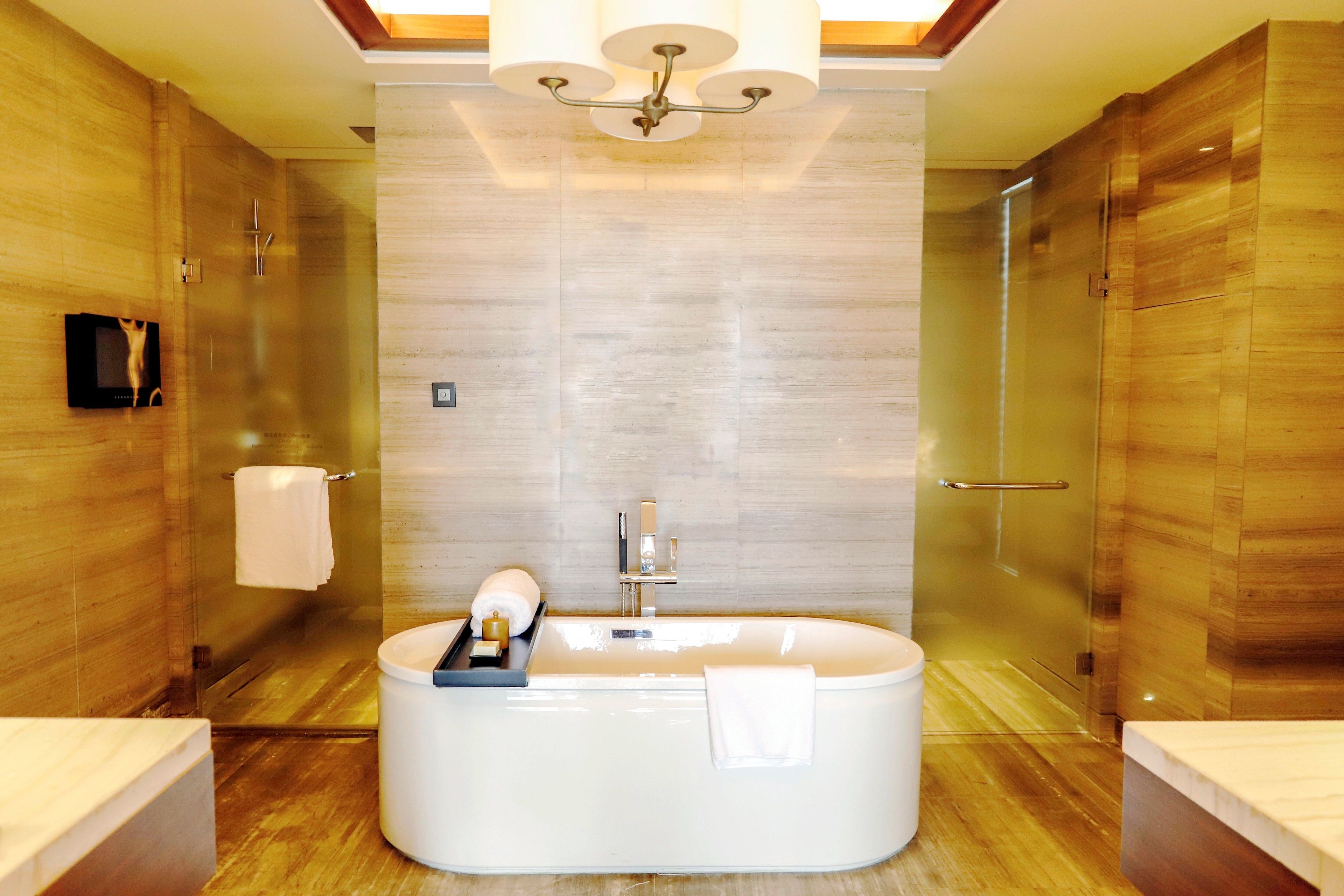 free toiletries, hair dryer, towels