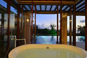 Suite Villa (1 Bedroom, Non Smoking) | Bathroom | Combined shower/tub, deep soaking tub, designer toiletries, hair dryer - The Shigira (Miyakojima)