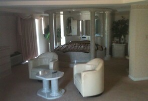 Individually decorated, individually furnished, iron/ironing board