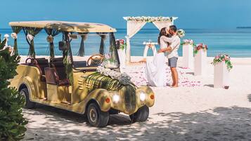 Outdoor wedding area