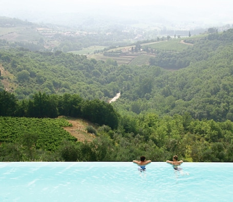 Seasonal outdoor pool. Castello Vicchiomaggio