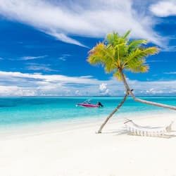 On the beach, scuba diving, snorkeling, water skiing