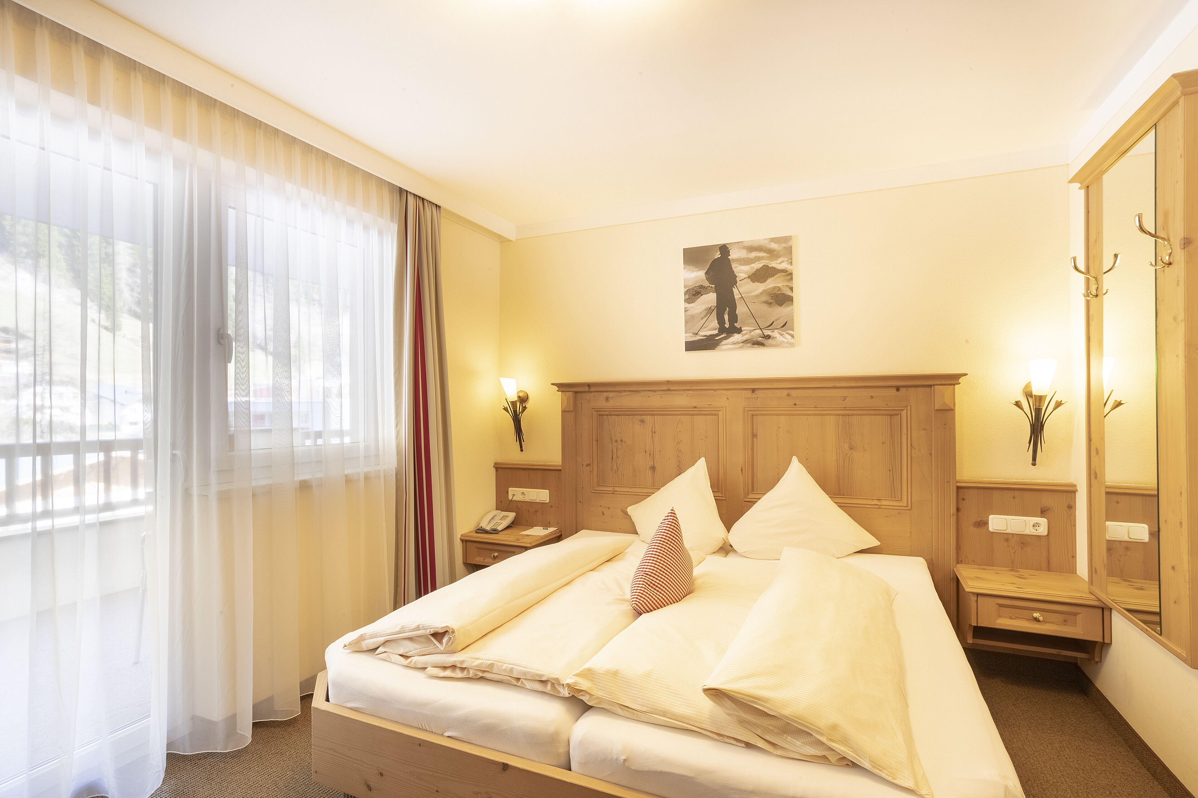 deluxe double room, balcony, mountain view | premium bedding, in-room safe, desk, blackout curtains