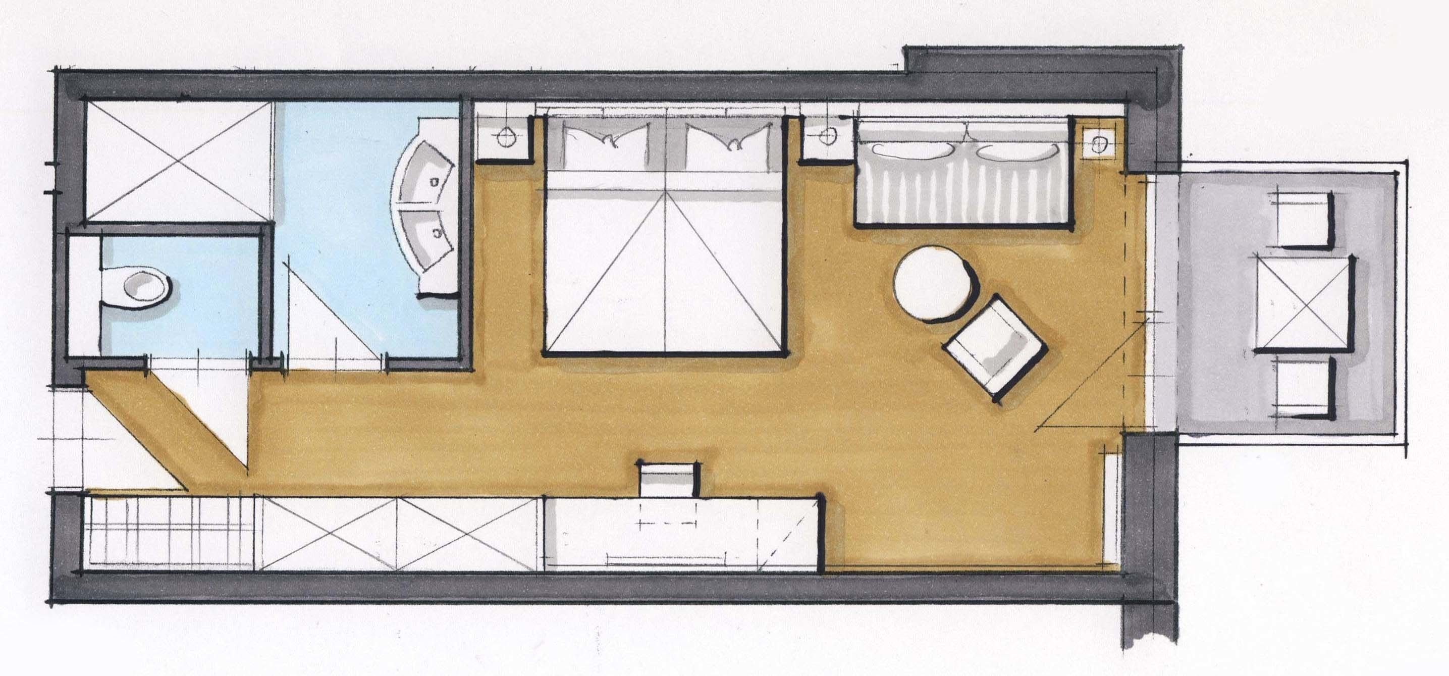 deluxe studio (alpin) | floor plan