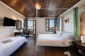 Executive Room, Balcony, Sea View | In-room safe, desk, laptop workspace, blackout curtains