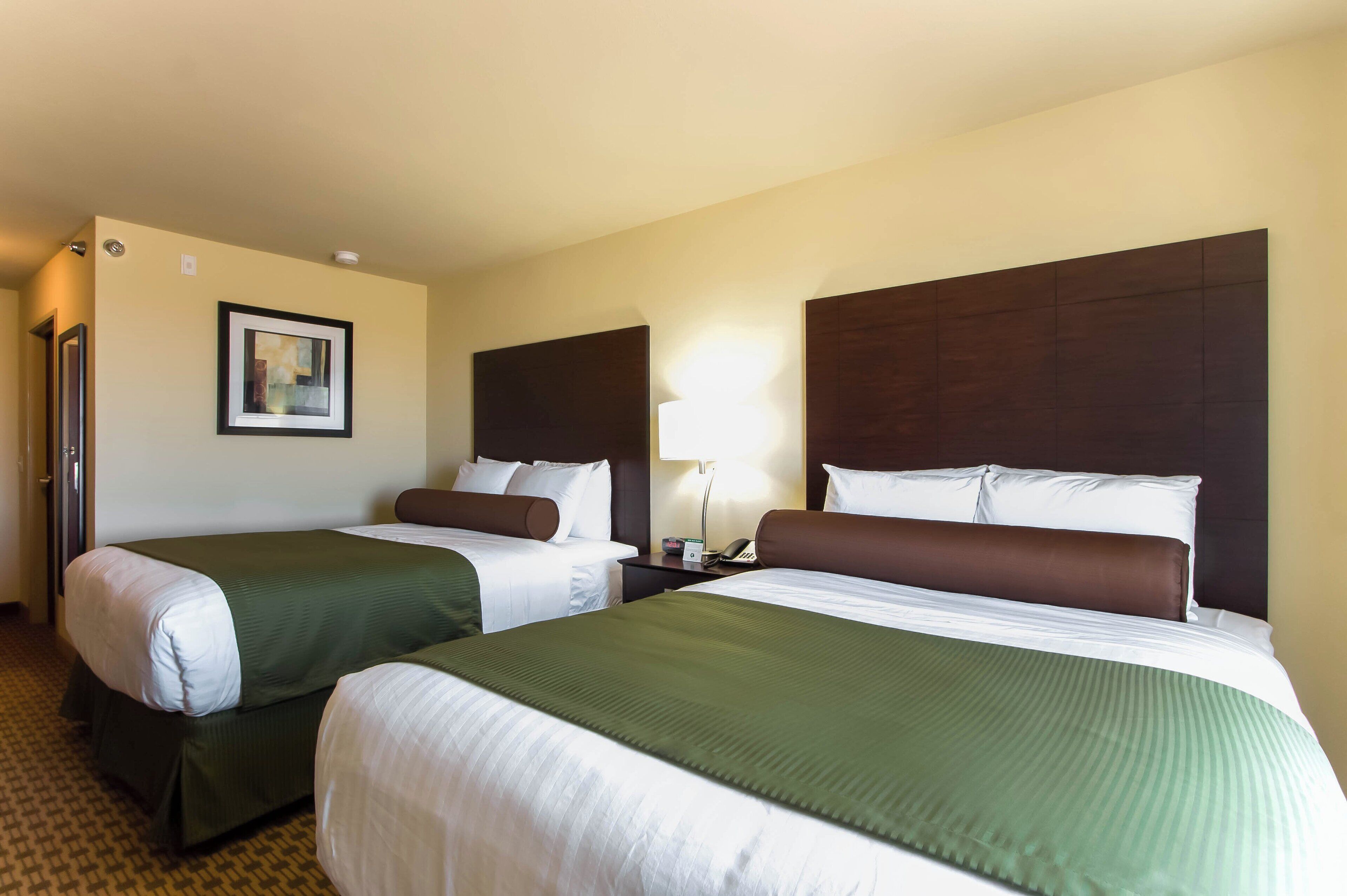 room, 2 queen beds, non smoking | premium bedding, pillow-top beds, in-room safe, desk