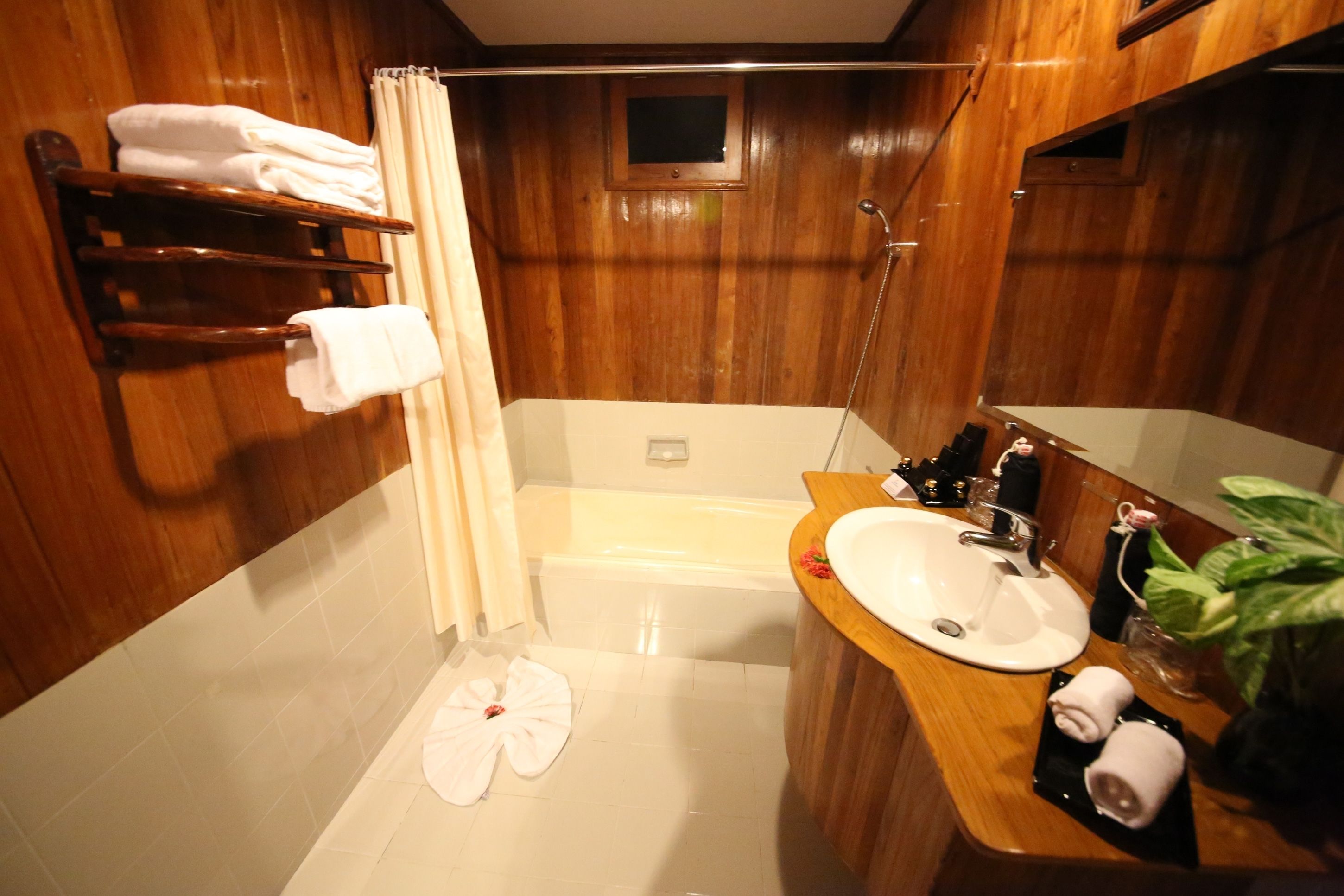 deluxe room | bathroom | shower, free toiletries, hair dryer, bathrobes