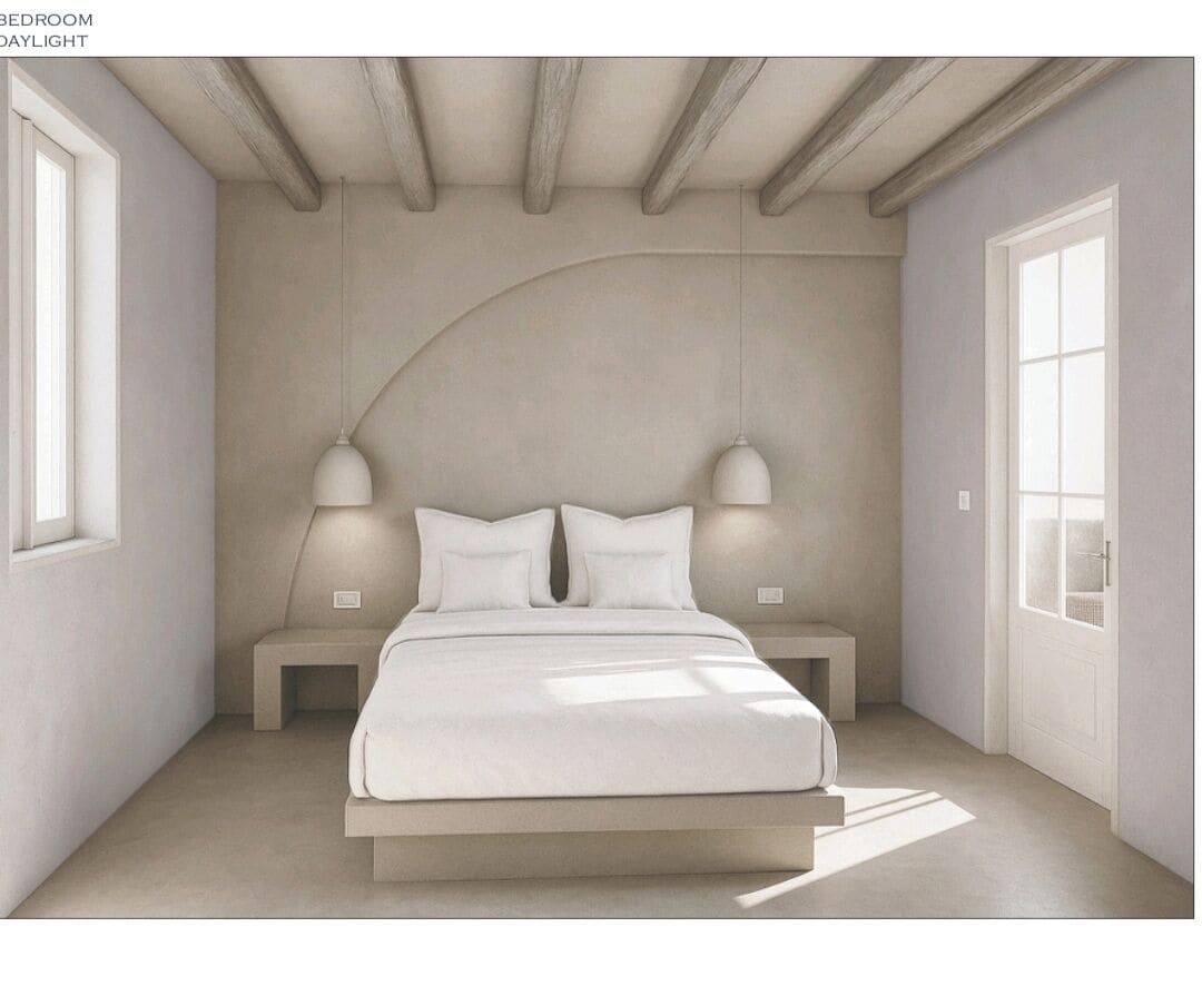 Appartement Duplex Familial, vue partielle sur la mer | Draps en coton égyptien, literie de qualité supérieure, surmatelas