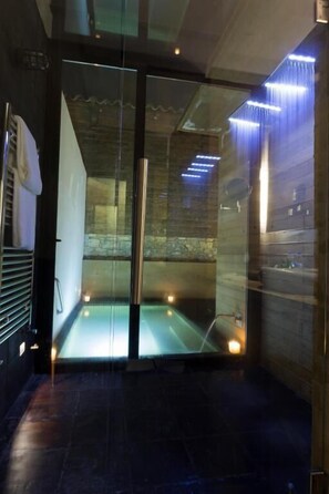 Superior Room | Bathroom | Shower, rainfall showerhead, free toiletries, hair dryer