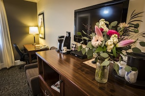 Desk, blackout curtains, iron/ironing board, free WiFi