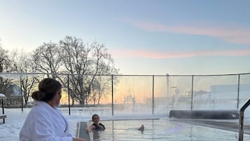 Indoor pool, outdoor pool, open 8:00 AM to 8:00 PM, sun loungers