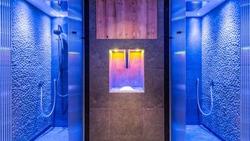 Sauna, hot tub, steam room, body treatments, hydrotherapy, aromatherapy