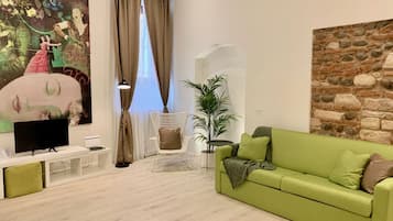 Apartment, 1 Schlafzimmer (Verdi - Via Dietro Pallone, 12) | Wohnzimmer | 25-Zoll-Flachbildfernseher mit Digitalempfang, LCD-Fernseher