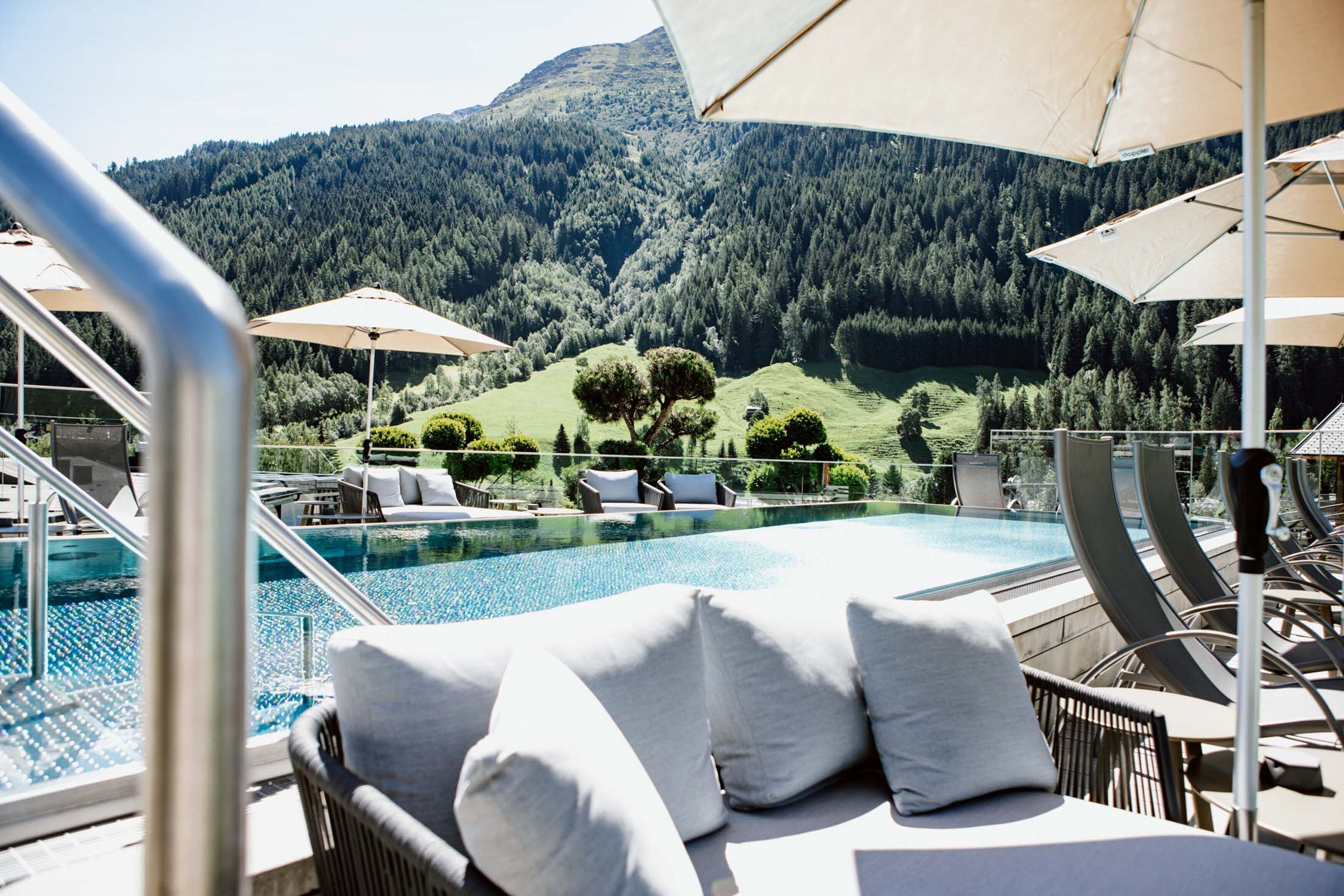 Outdoor pool, open 2:00 PM to 8:00 PM, sun loungers