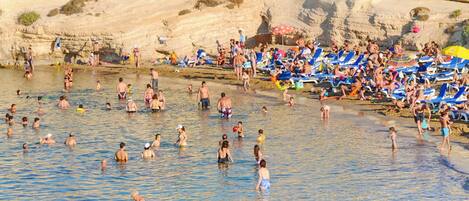 Private beach nearby, white sand