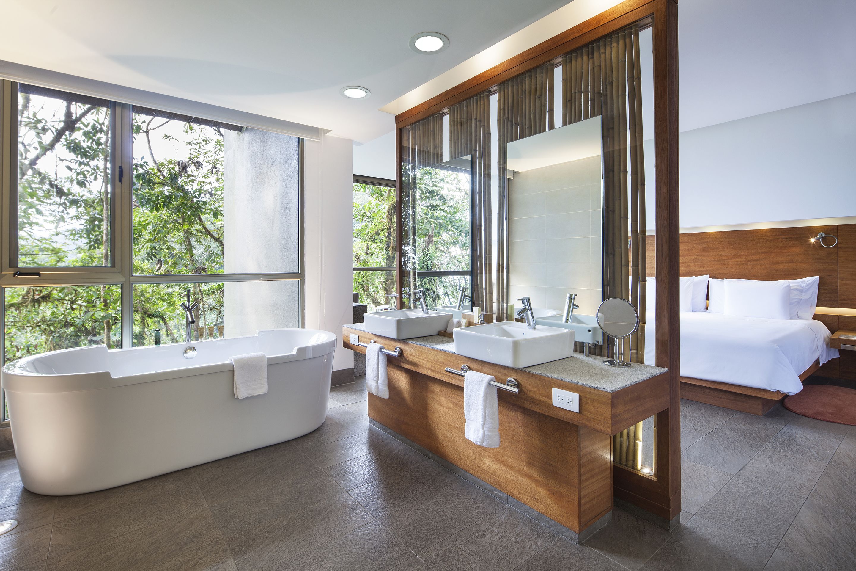 Luxury Suite, 1 King Bed | Bathroom | Shower, eco-friendly toiletries, hair dryer, bathrobes