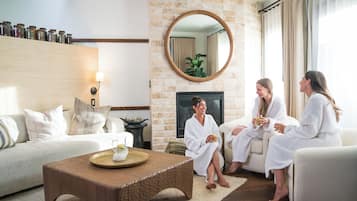 Behandlingsrum til par, sauna, kropsbehandlinger, aromaterapi