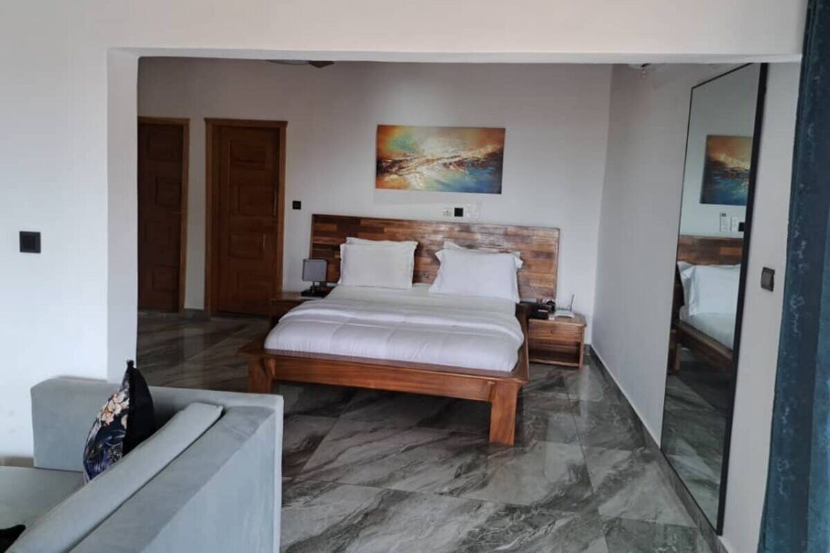 Suite Premium, salle de bains attenante, vue mer
