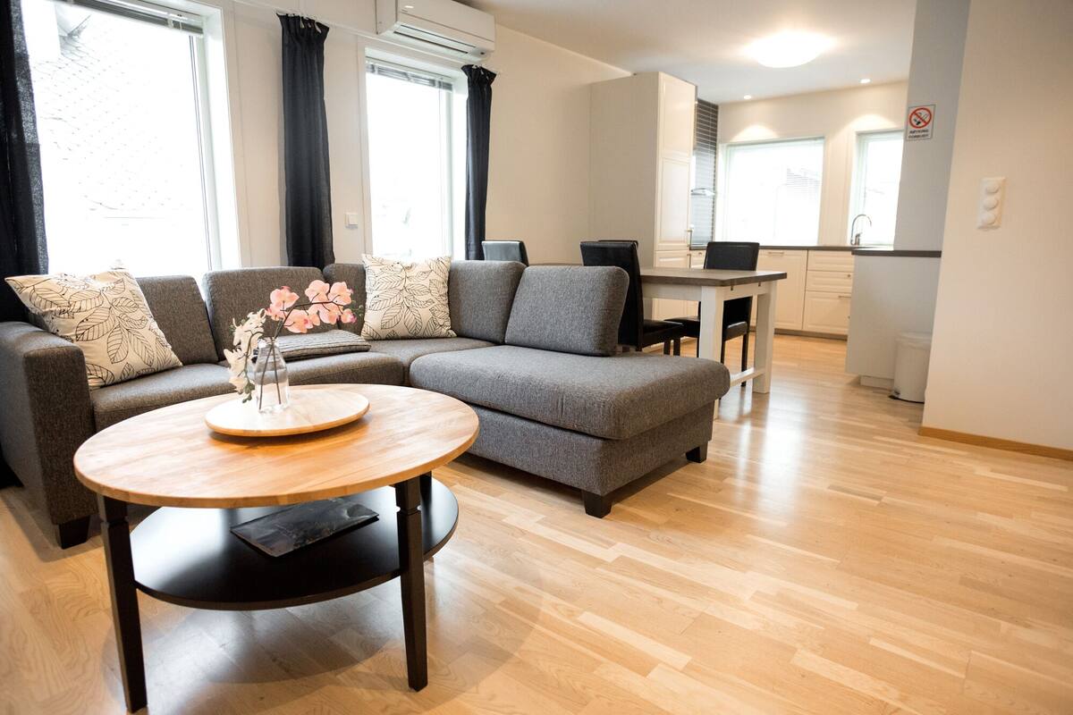 Apartment 3 bedrooms (Torbjørn Hovklovesgate) | Living room | Flat-screen TV
