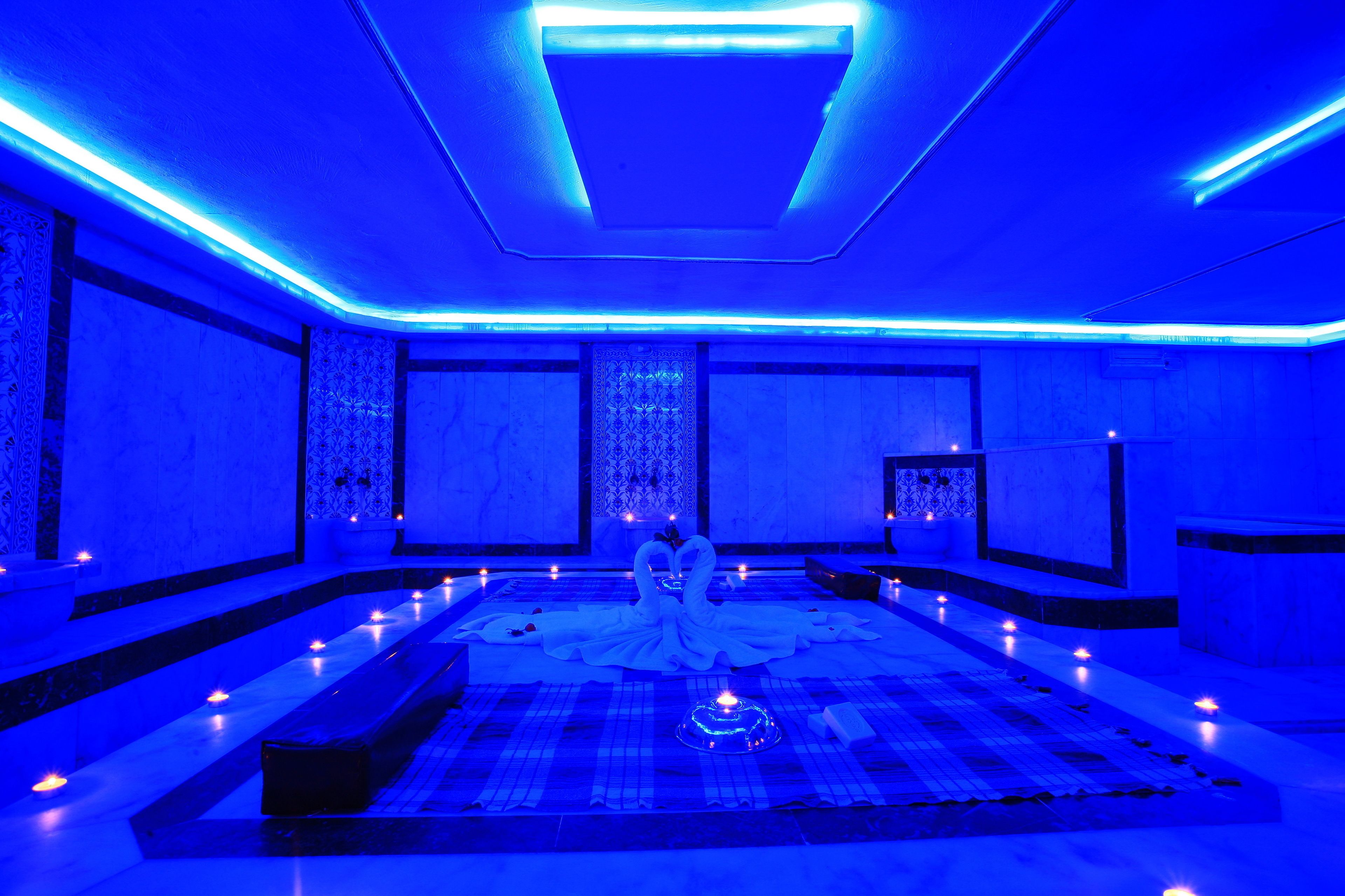 Salas para tratamentos a dois, banho turco/hammam, tratamentos corporais