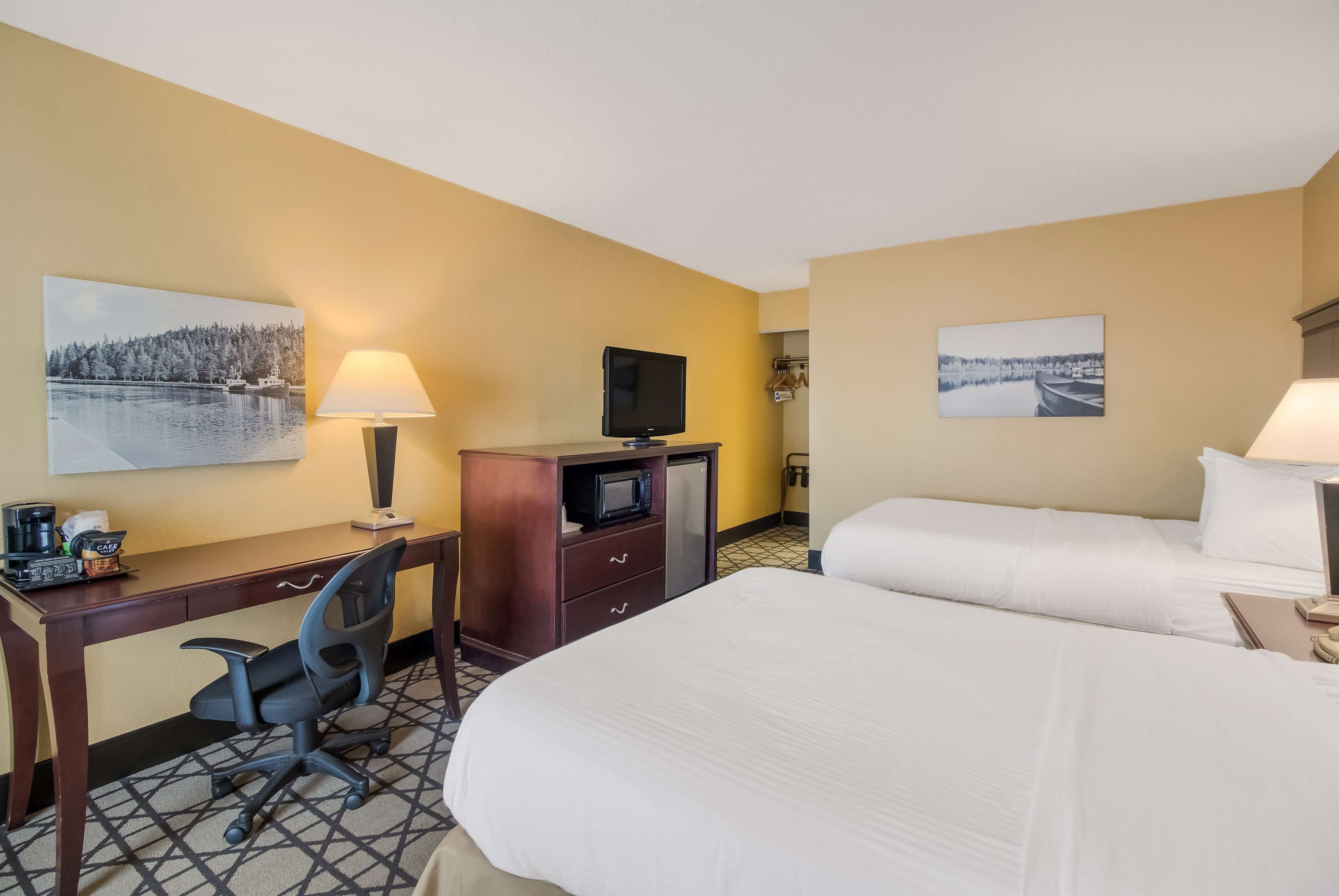 Standard Room, 2 Double Beds, Non Smoking, Microwave