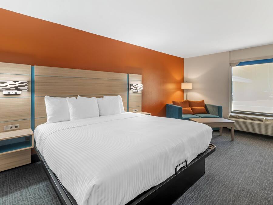 Standard Room, 1 King Bed, Non Smoking, Refrigerator & Microwave | Desk, blackout curtains, iron/ironing board, free WiFi