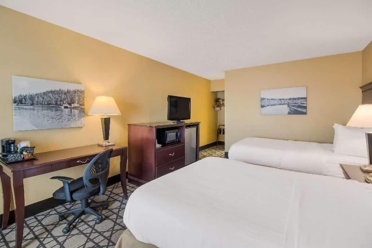 Desk, blackout curtains, iron/ironing board, free WiFi