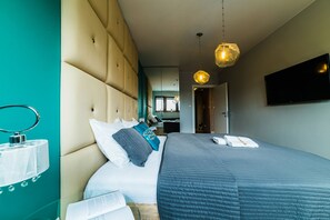 아파트, 침실 1개 (For 4) | 고급 침구, 다리미/다리미판, 유아용 침대, 무료 WiFi