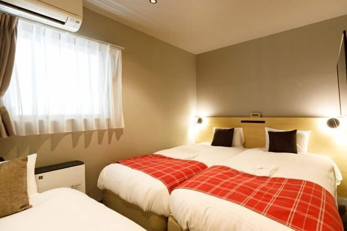 1 bedroom, laptop workspace, blackout curtains, iron/ironing board