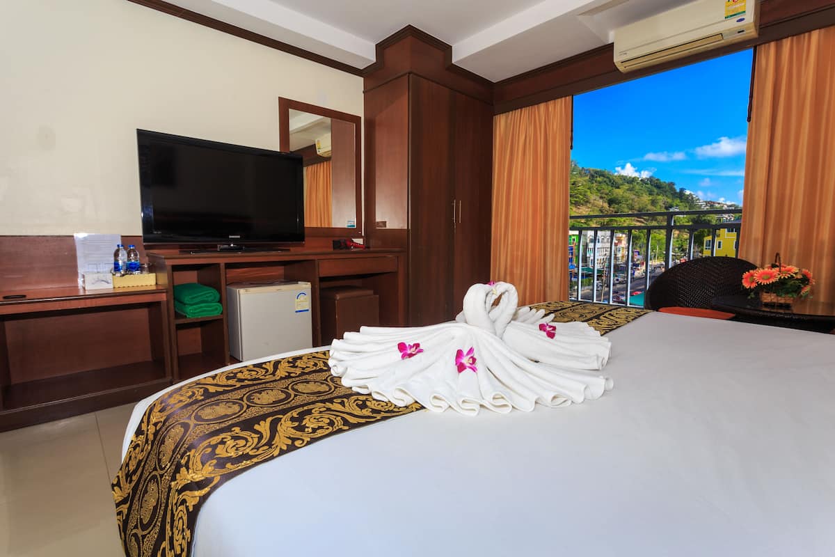 Deluxe Double Room, 1 King Bed, Balcony, City View | View from room