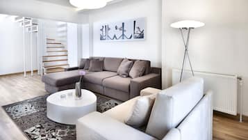 Maisonnette, terras | 1 slaapkamer, lakens van Egyptisch katoen, luxe beddengoed, donsdekens