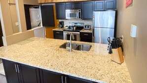 Superior Condo, 2 Bedrooms, Mountain View (plus Loft - 406) | Private kitchen | Coffee/tea maker, full-size fridge, microwave, oven