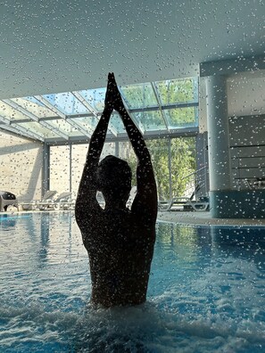 2 indoor pools, seasonal outdoor pool