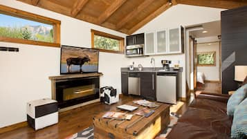 Cabane | Coin cuisine privé | Réfrigérateur, micro-ondes, plaque de cuisson, lave-vaisselle