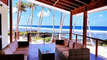 Three Bedroom Beachfront Villa | Terrace/patio