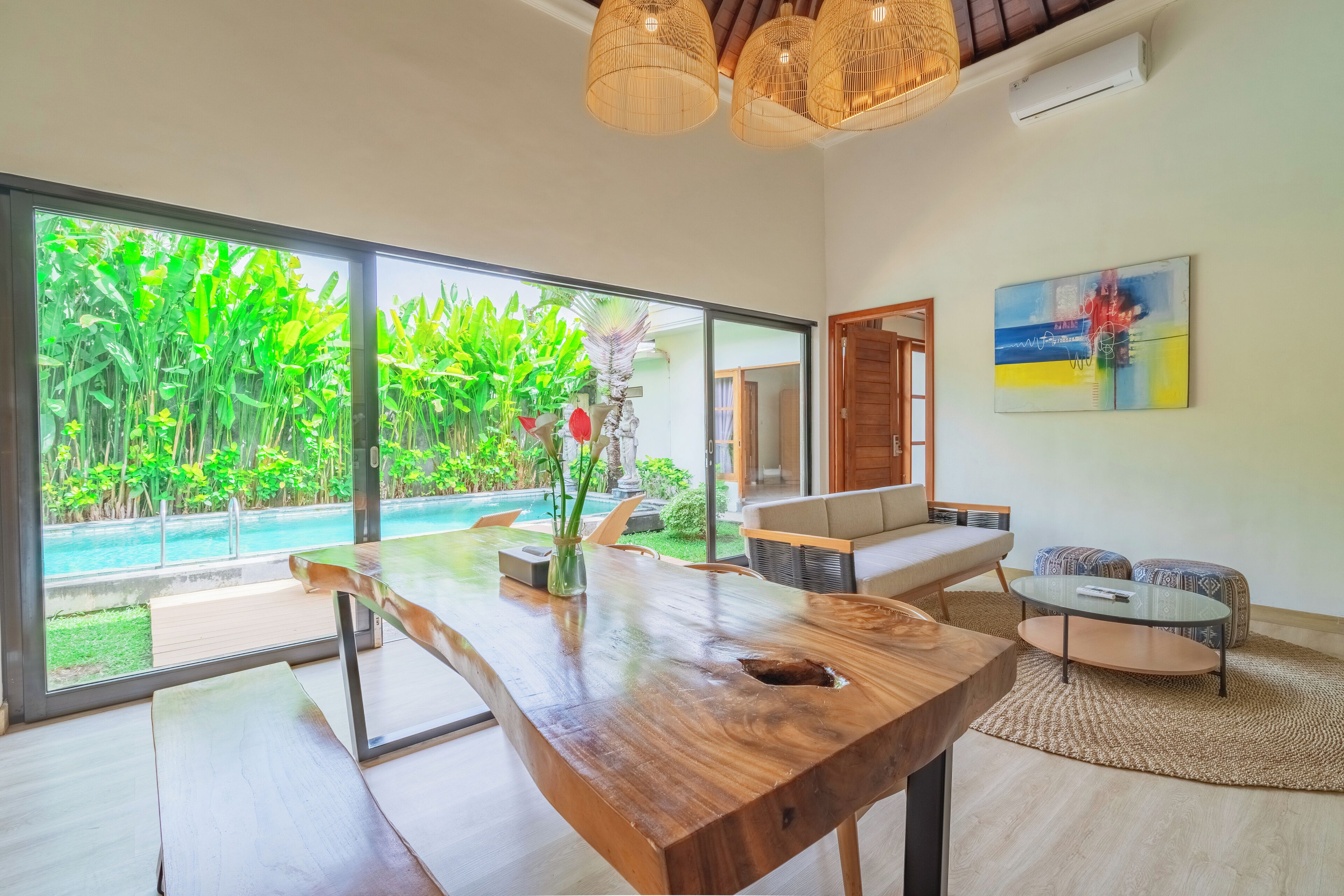 New - Three Bedroom with Private Pool | Living area | 42-inch LCD TV with cable channels, TV