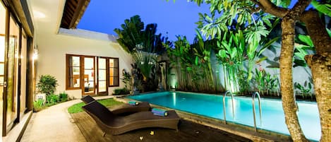 Villa, 3 Schlafzimmer, eigener Pool | Ausblick vom Zimmer
