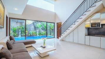 Villa, 6 Bedrooms, Private Pool | Living area | 42-inch LCD TV with cable channels, TV