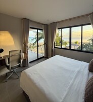 Villa Deluxe, 4 habitaciones, vistas a la playa | Ropa de cama de alta calidad, caja fuerte, decoración individual