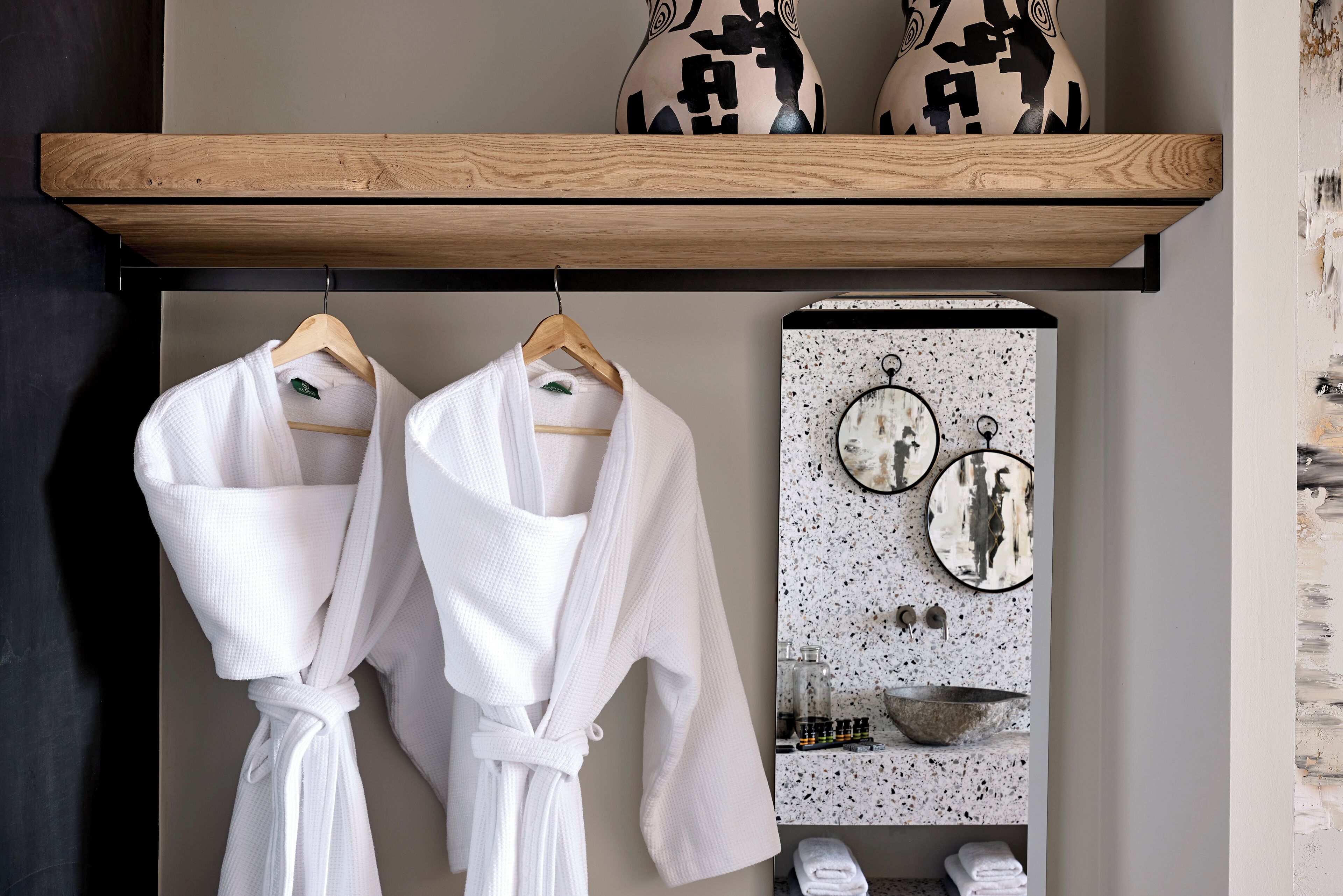 signature suite, sea view | bathroom | shower, designer toiletries, hair dryer, slippers