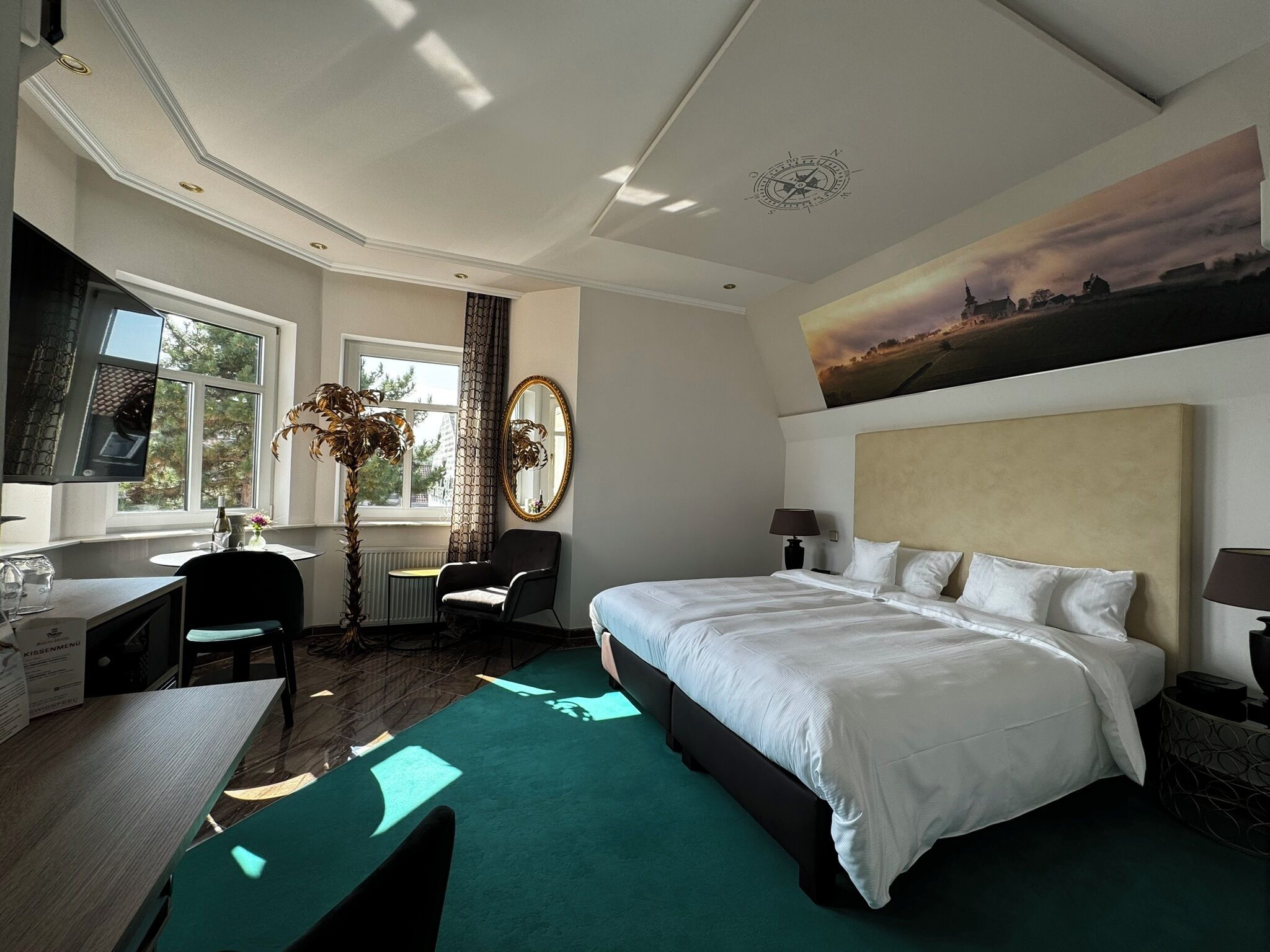 Comfort Double Room, 1 King Bed, Air conditioning, River View (Rheinblick) | Premium bedding, minibar, in-room safe, individually decorated